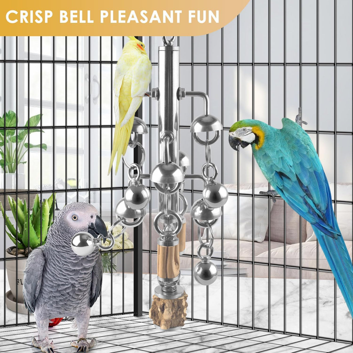 KATUMO Bird Toys, Parrot Pull Spoons - Silvery - image 4