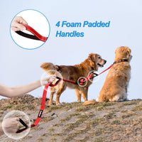Double Dog Leash, No Tangle Dual Leash - Red - image 3