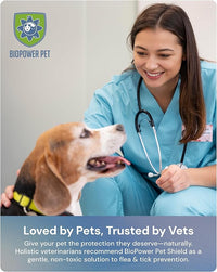 Natural Flea & Tick Repellent Collar Tag for Dogs & Cats – BioPower Pet Shield – Safe for Pets When Used as Directed – Lasts 1 Full Year - Small Tag (<10 Lbs) - 3 Pack
