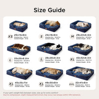 Bedsure Orthopedic Dog Bed Medium Washable Original Design - Blue Navy / 48"l X 35"w X 8"th - image 3