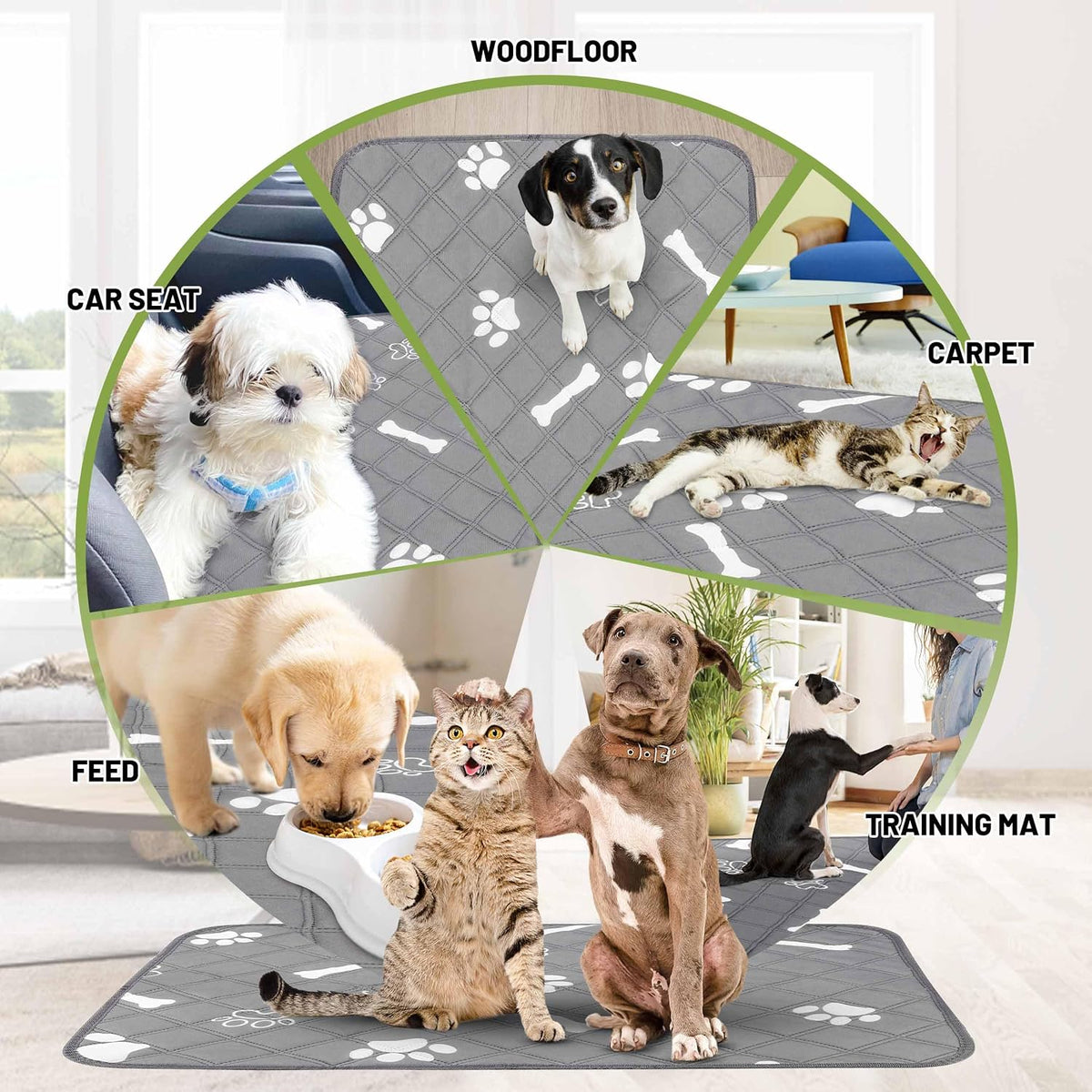 PatiencET Self Warming Cat Bed for Indoor Cats 18'' x 24'' - Gray / 35*41 - image 3