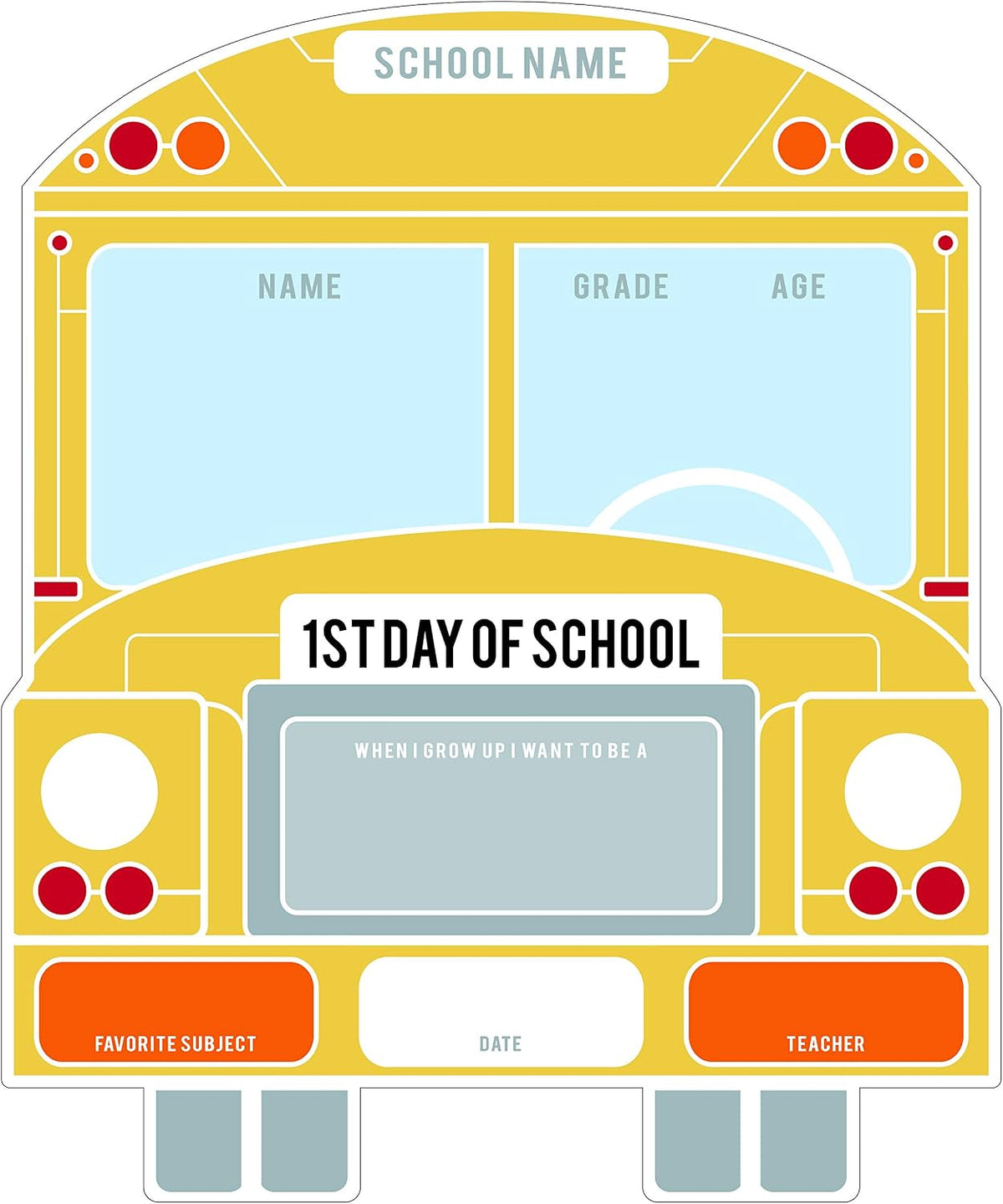Canopy Street first and last day of school dry erase sign set in notebook design, 10 x 12 inches - view 3