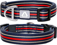 Medium Dog Collar, Neck 12"-20" - Large (Neck 16’’-25’’) / Blue Stripe