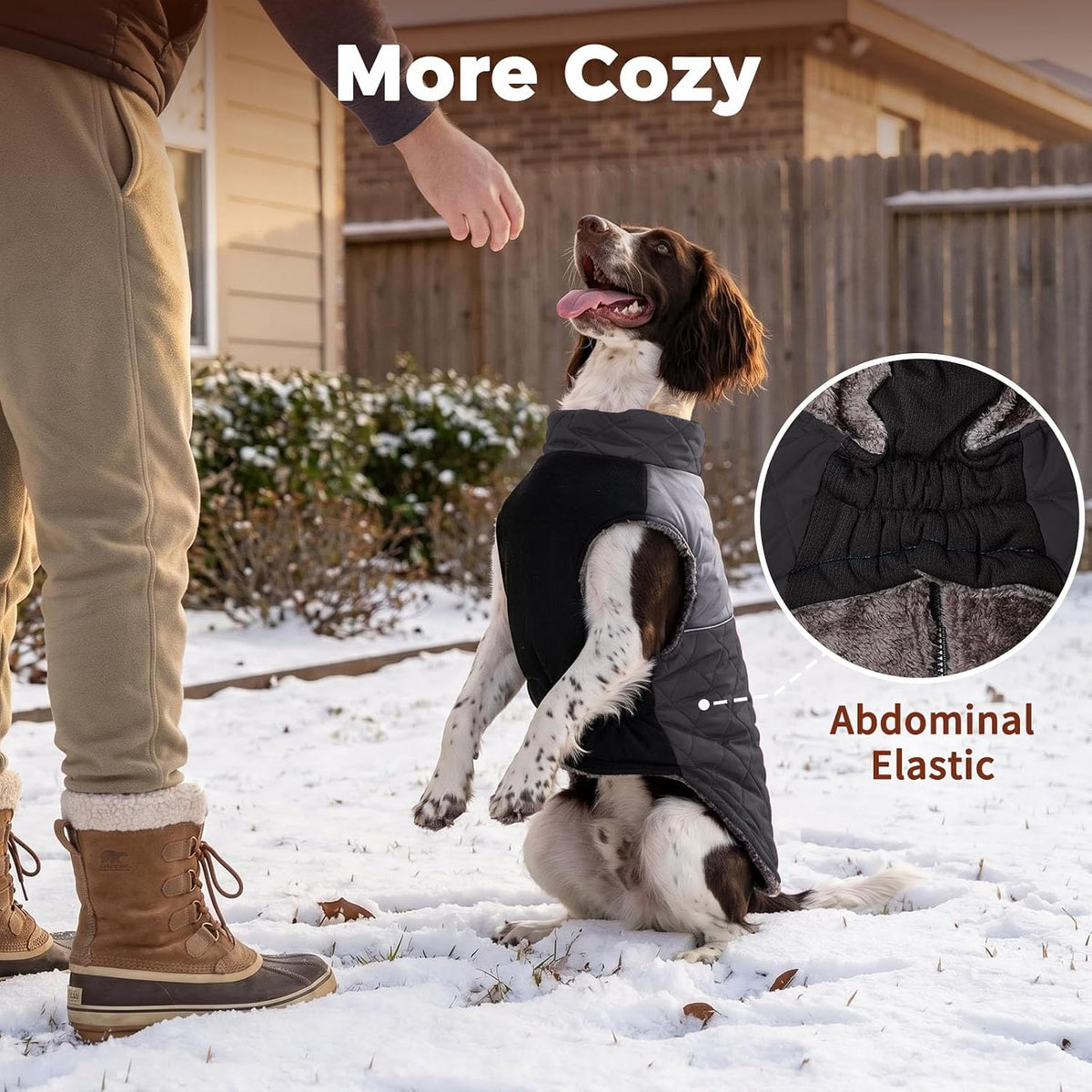 Winter Dog Coats for Small Dogs, Puppy Jacket with Harness - Black(Standard) / XXX-Large - image 3