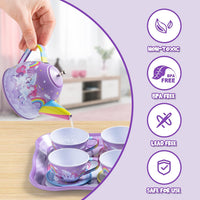 JOYIN Fairy Blossom Tea Party Set for Little Girls - Purple Unicorn - image 4