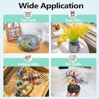 3 Lb Fluorite Crystal Chips Aquarium Fish Tank Gravel, Tumbled Crushed Stone Crystal Chips Bulk Irregular Shaped Decorative Vase Fillers Aquarium Gravel Rocks