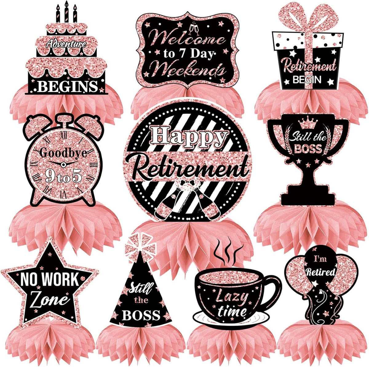 10 Pcs Retirement Party Decorations - Retirement for Women Style