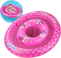 Inflatable Baby Swimming Float with Safety Seat Fun Swimming Pool - Red Mermaids