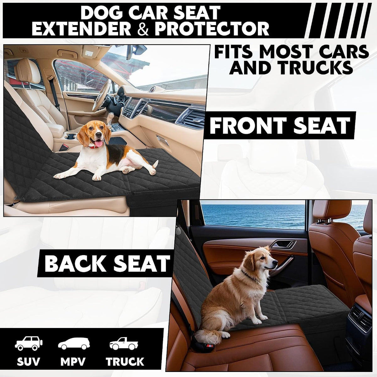 HOMBYS Back Seat Extender for Dogs - Large (29"x20"x22") - image 4