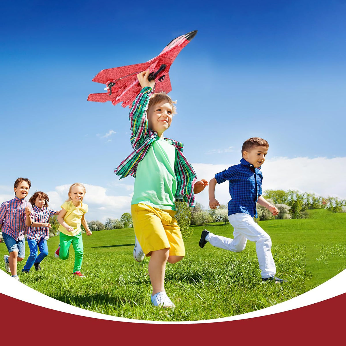 Kimmol RC plane remote control airplane toy, Su-35 model in EPP foam with LED lights - view 3