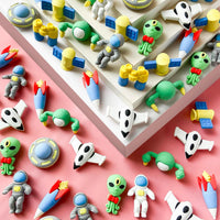 Kleeblatt Halloween erasers for kids shaped like pumpkins, ghosts, bats, skulls and cats - view 2