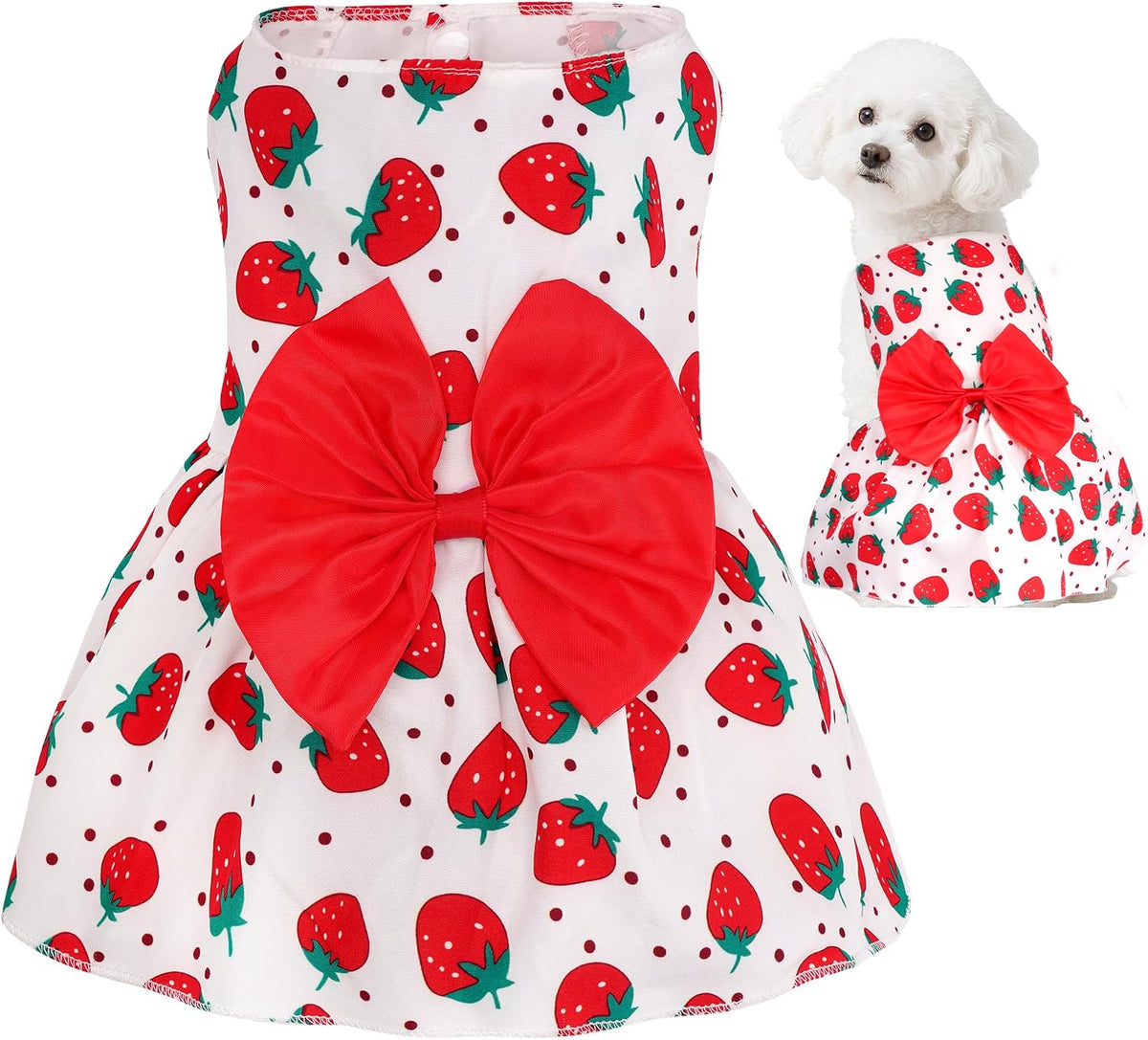 choyaxo Floral Dog Dress Cute Dog Skirt Pet Dress Summer Pet Clothes - Fruits / X-Small