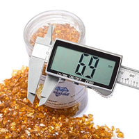 TWINKLING High Luster Crushed Glass Glitter, Broken Glass, Fire Glass Gems Chips for Fire Pit, DIY Resin Art, Epoxy Crafts, Geode Painting, Aquarium Decoration, 6-9mm(370g/13oz.) (Dark Amber)