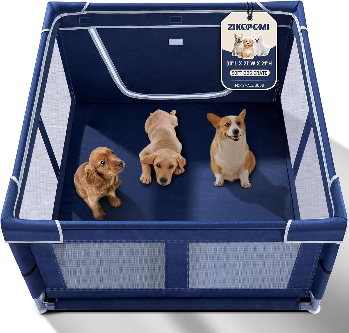 Puppy Playpen Indoor for Dog Small Pets - Royal Blue / 42 Inch w/o top