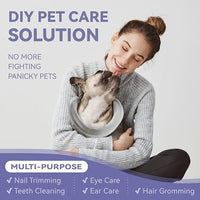 Dog Grooming Hammock Harness for Dogs & Cats with Pet Nail Clipper Trimmer - Cat Hanger Sling for Trimming Clipping Nails- Dog Hammock Restraint Bag for Small Medium Large pet （ Grey L ）