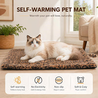 Self Warming Cat Pad for Cats and Dogs - 22 x 18 inch / Brown/Black - image 3