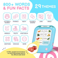 QuTZ Phonics Learning Toy for Preschool Kids - Blue / Max 800 Words + Phonics + Math - image 2