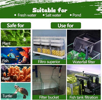 Aquarium Filter Floss 12 * 144 Inches, Cut to Fit Fish Tank Filter, Dual Density Aquarium Filter Pad, Pond Filter Media Roll Clear Water for Freshwater & Saltwater, Safe for Fish, Reef, Turtles