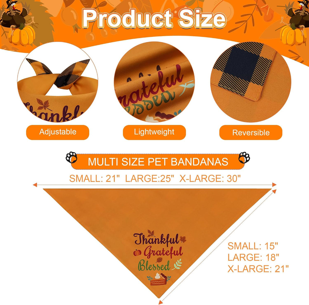 Fall Dog Bandanas Large 3PCS - 26-O G Wr / Large - image 3