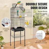 VEVOR 64-inch Open Top Large Parrot Bird Cage with Detachable Rolling - 18.0"L x 14.0"W x 59.5"H - image 4