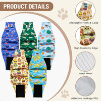 Tuiskusa Male Dog Diapers - Frogs Turtles / X-Large - image 4
