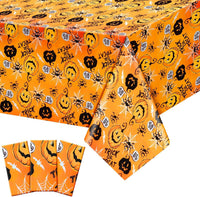 Newwiee 3 pack Halloween plastic tablecloths with candy corn print, 108 x 54 inches - view 2