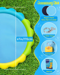 Raxurt Non-Slip Splash Pad for Kids and Dog - Colorful / 67in - image 3