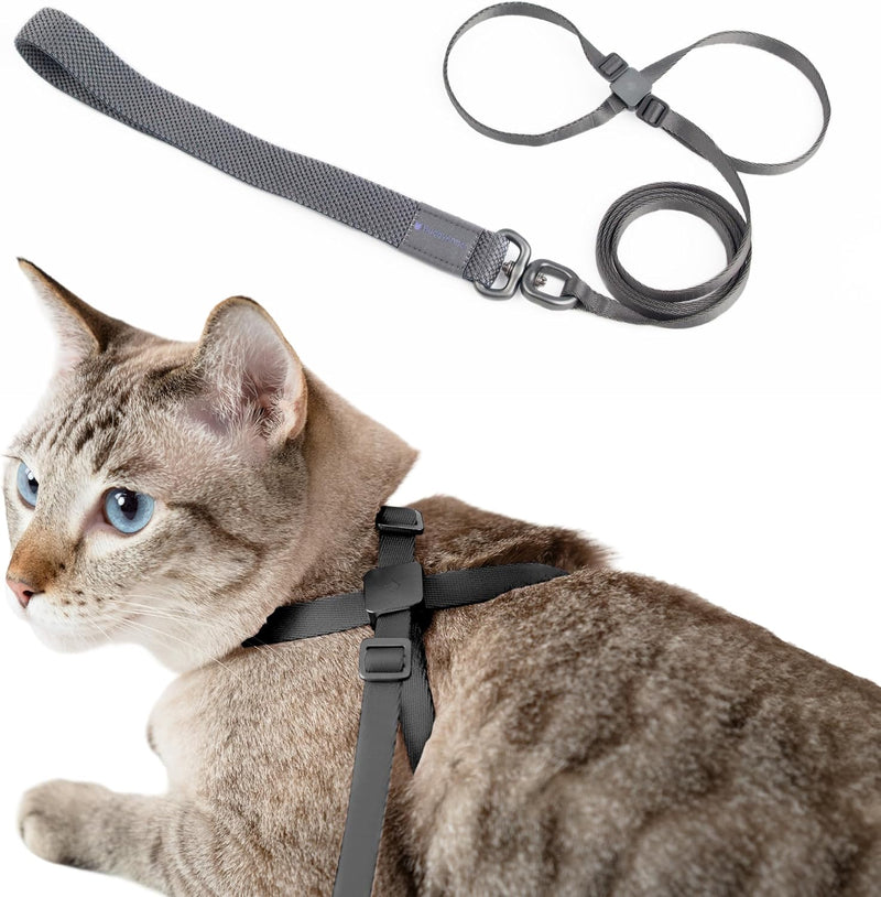 Cat Harness and Leash 2-in-1 - Space Gray