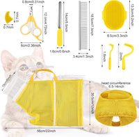 9 Pcs Cat Bathing Bag Set Cat Shower Bag - Yellow - image 2