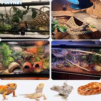 PINVNBY Bearded Dragon Tank Accessories - 【Coconut Shell+Triangle Hammock Decor】 - image 3