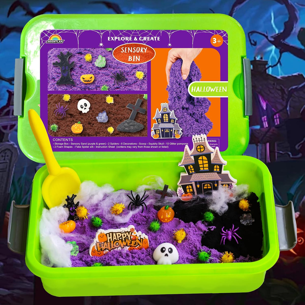 AGENTLAN Ocean Sensory Bin with Sensory Sand - HALLOWEEN - image 3