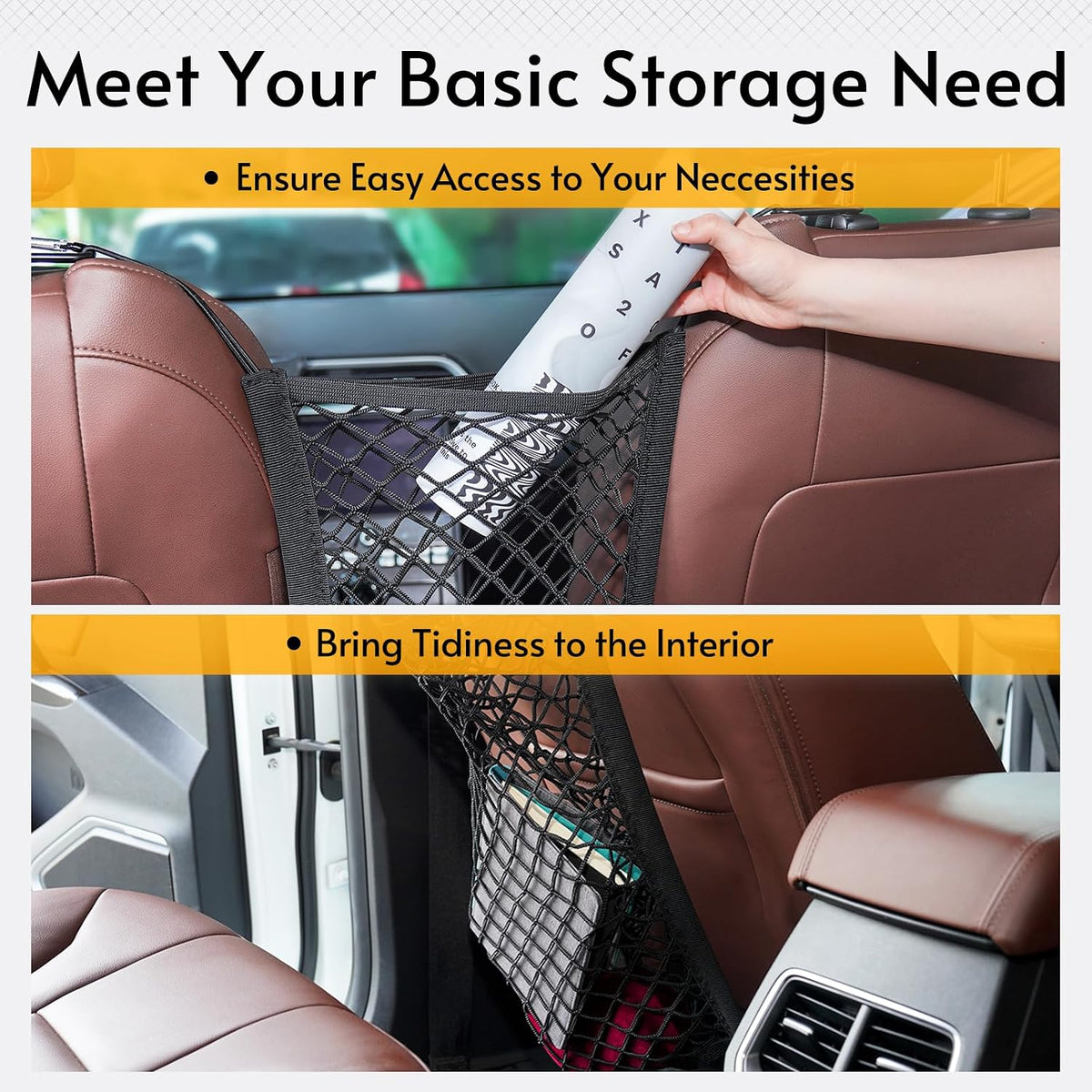 rabbitgoo Dog Car Net Barrier for SUVs, Car Divider - 11.7" x 11.7" - image 2