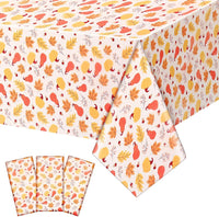 Newwiee 3 pack Halloween plastic tablecloths with candy corn print, 108 x 54 inches - view 4