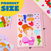 JOYIN 36 Sheets 9"x6" Make a face Stickers for Kids - Princess - image 2