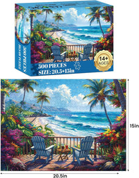 Jigsaw Puzzles for Adults 500 Pieces - Beach - image 2