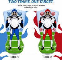 Preferred Toys 65” Inflatable Football Target Net Toss Game - Red/Blue - image 2