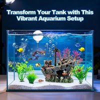 6 Pcs Aquarium Decor Set Shipwreck Decoration Little Diver Floating - 6 Pcs - image 2