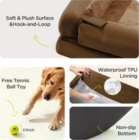 Waterproof Orthopedic Dog Bed for Extra Large Sized Dogs – Essentials for Dogs - 30 x 20 x 3 in / Dark Brown - image 4