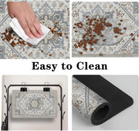 Dog Food Mat for Floors, Absorbent Pet Cat Food Bowl Mat - Bohemia 4 / 24"L x 16"W - image 4