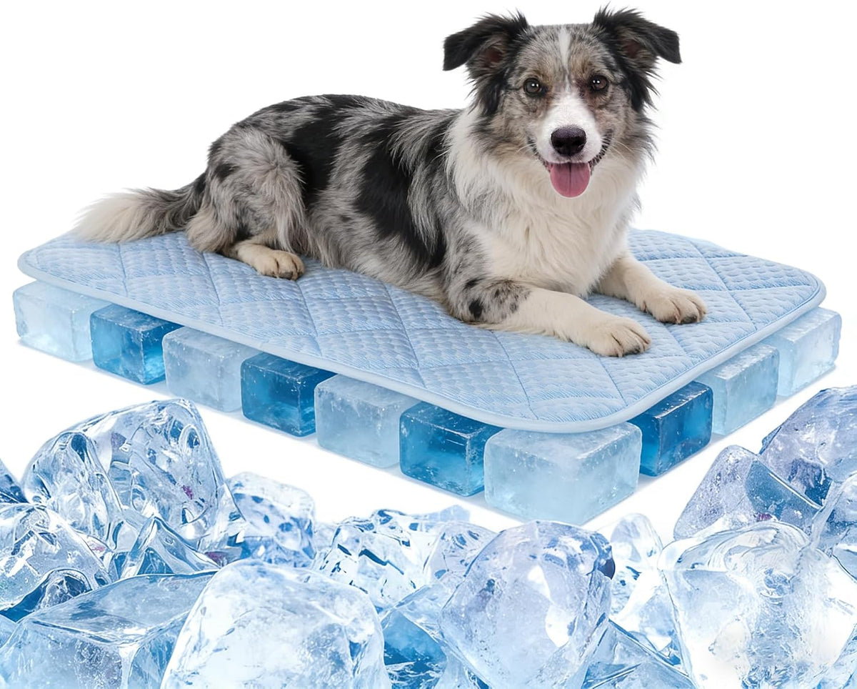 Cooling Mat for Dogs, 35"x23" Thick & Double-Sided Dog Cooling Mat, Self-Cooling Dog Bed - XXL - 51 x 38 Inch