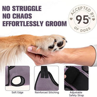 PAWCHIE Dog Grooming Hammock Harness for Dogs & Cats with Pet Nail Clipper Trimmer- Breathable Cat Hanger Sling for Trimming Clipping Nails-Dog Hammock Restraint Bag for Small Medium Large Dog,Pink XS
