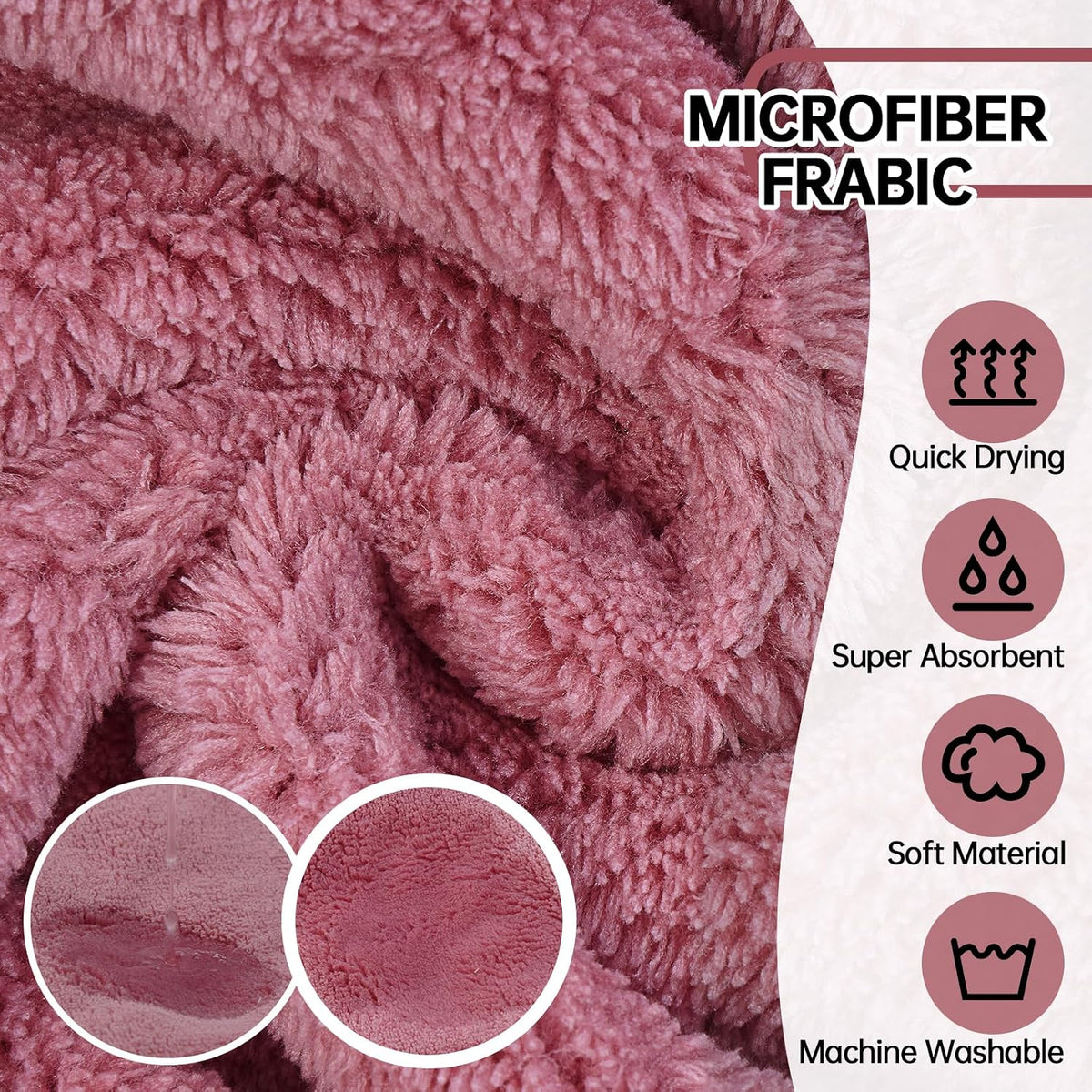 Dog Bathrobe, Fast Drying Coat - Extra Large / Pink - image 2