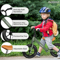 Bobike Toddler Balance Bike Toys for 2 to 5 Year Old Girls Boys - Green / Classic - image 3