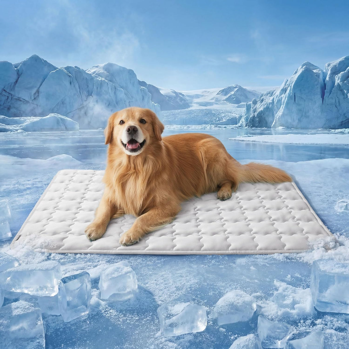 Bedsure ArcticMax Cooling Mat for Large Dogs - Pearl Grey / 48"L x 30"W