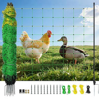 Electric Fence Netting, 49.6" H x 164'L, Electric Poultry Fence, Net Fencing Kit, Movable Livestock Nets for Yard,Backyards,Farms,Ranches, Energizer Not Included