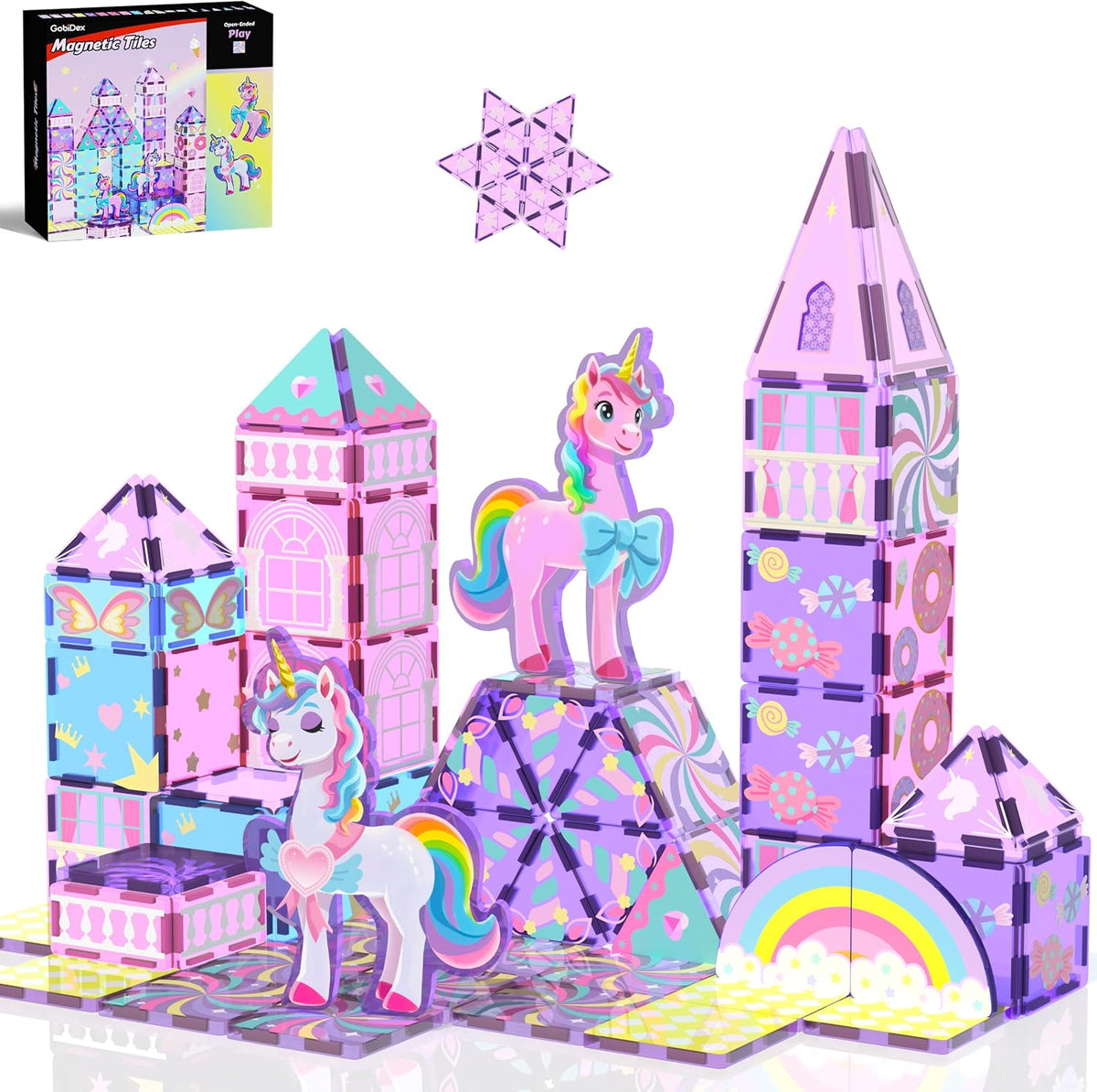 GobiDex Unicorn Toys Magnetic Tiles