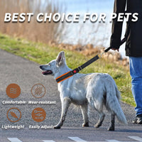 Martingale No Pull Dog Collar for Large Medium Small Dogs - L (19"-26" Neck, 1.5" Wide) / Black Orange - image 3