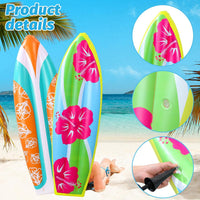 JellyArch inflatable surfboard decorations with tropical flower print, set of 4 - view 16