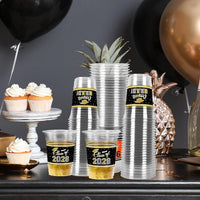 Gatherfun 100 Pcs 16oz Football Plastic Cups - Black - image 3
