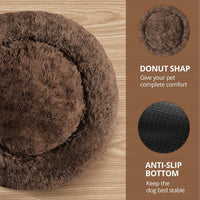 JOLLYVOGUE Small Dog Bed, Calming Dog Beds for Small Dogs & Indoor Cats - 20 Inches Donut Washable - Coffee / 45.0"L x 45.0"W x 10.0"Th - image 3
